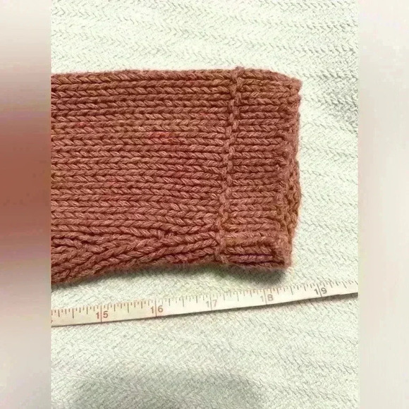 Peruvian Connection 100% Cotton Rust Color Slouchy Sweater Size Large - Picture 4 of 7